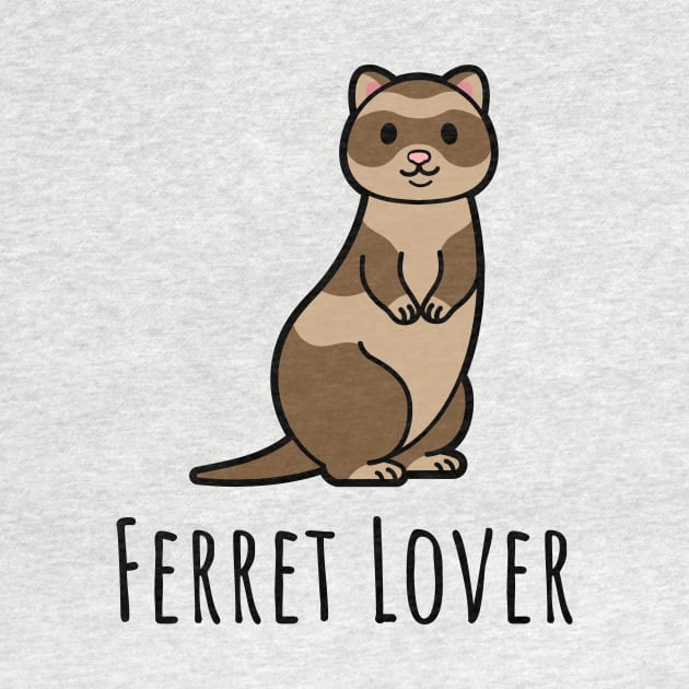 Ferret Lover Cute Comic Animal by BlueTodyArt